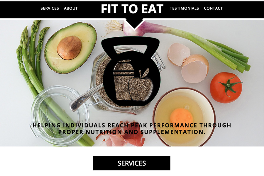 Fit to Eat Nutrition Website Screenshot
