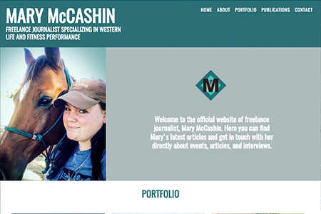 Mary McCashin Website Screenshot